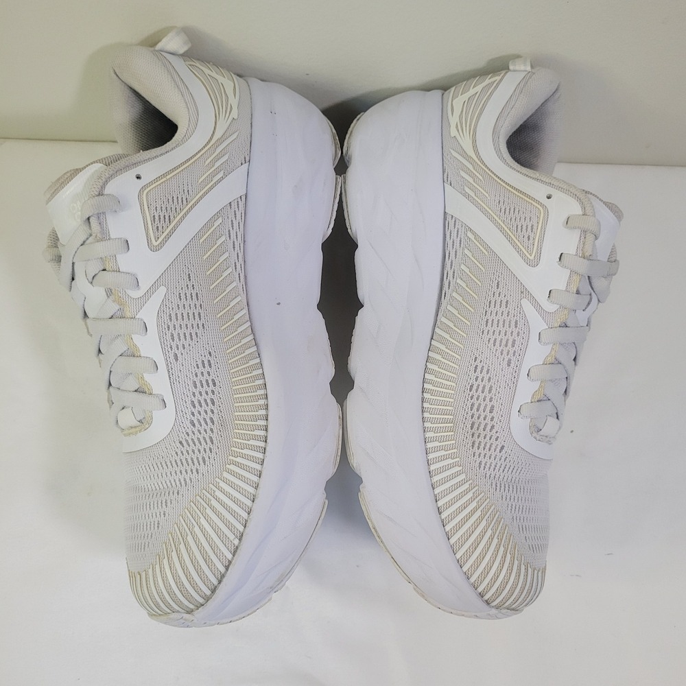 Hoka One One Bondi 7 White White Running Shoes Womens 8.5 1110519 VVWH - Picture 2 of 7
